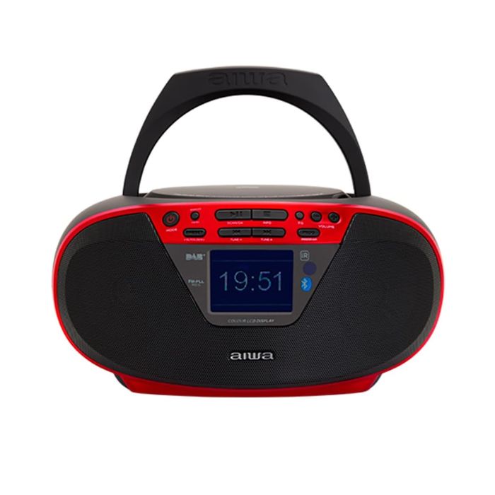 Aiwa BBTU-500DAB Ultimate Modern Boombox  powerful 6W RMS output RED