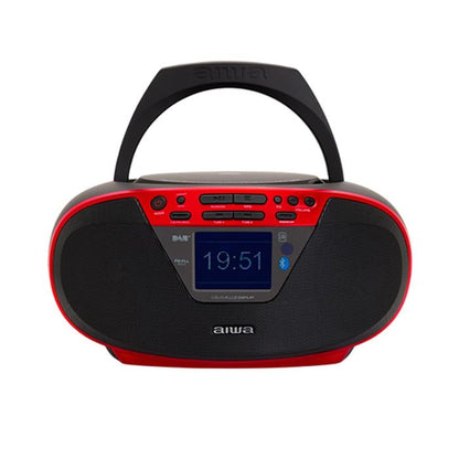 Aiwa BBTU-500DAB Ultimate Modern Boombox  powerful 6W RMS output RED