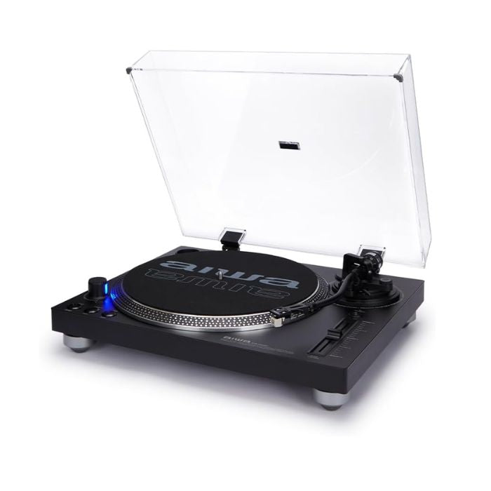 Aiwa APX-1200BT/BK professional turntable with a 2-speed