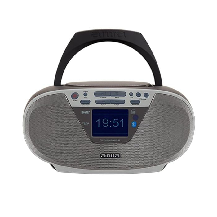 Aiwa BBTU-500DAB Ultimate Modern Boombox  powerful 6W RMS output Silver