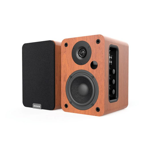 Aiwa ASP-A200BR: ACTIVE BOOKSHELFbSPEAKER PAIR 2X25WRMS