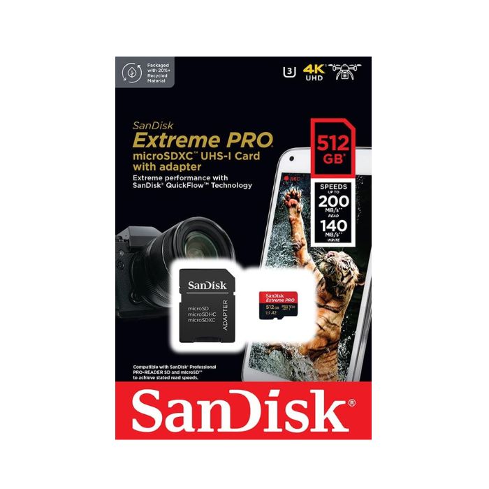 SanDisk Extreme PRO microSDXC UHS-I Memory Card 512 GB