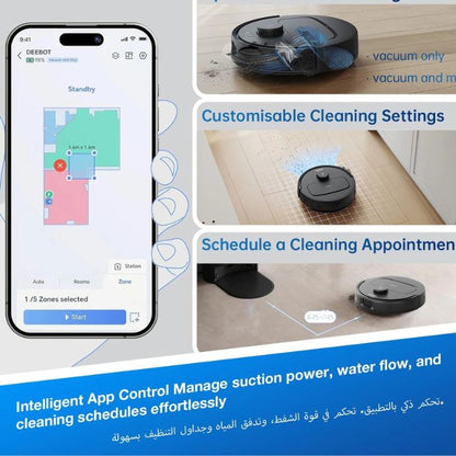 Ecovacs Deebot N20e Robot Vacuum Cleaner with Mop, 10000Pa